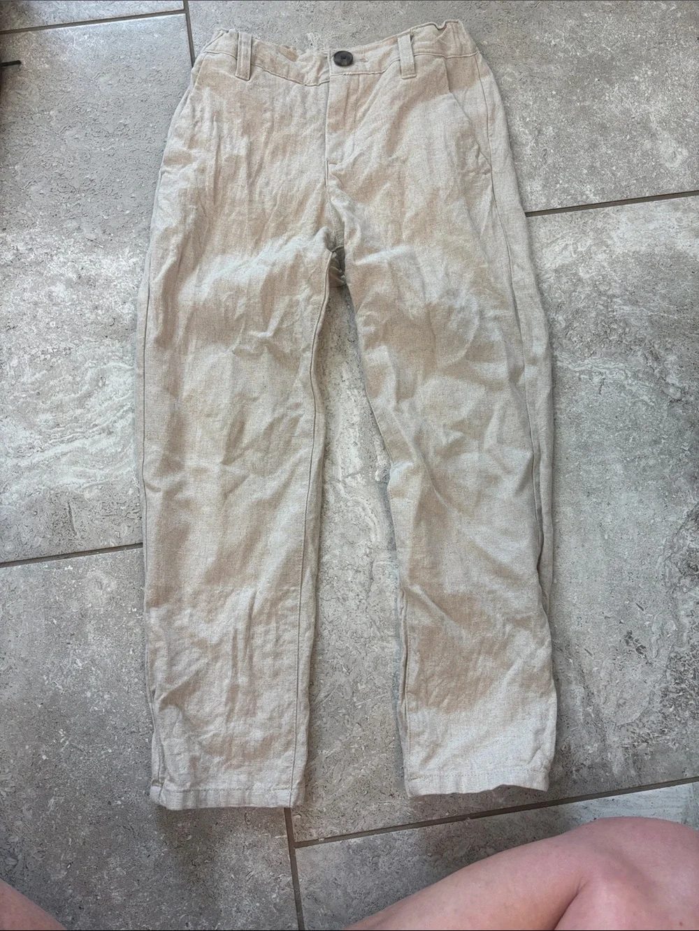 Cat & Jack Light Beige Linen-Look Suit